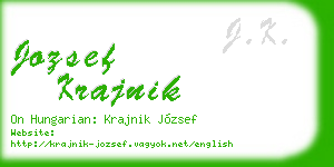 jozsef krajnik business card