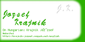 jozsef krajnik business card